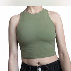 Olive Green Athleta Crop Top